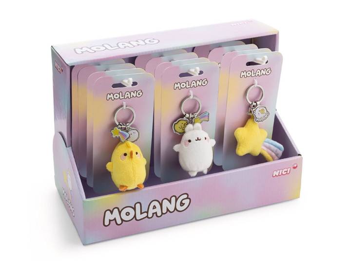 Nici Plüschfigur Nici 62214 Sortiment MOLANG Schlüsselanhänger 3 Designs 12
