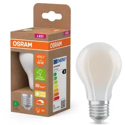 OSRAM E27 LED Lampe Classic matt dimmbar 2,2W wie 40W warmweißes Licht 2700K - Energy efficiency class A