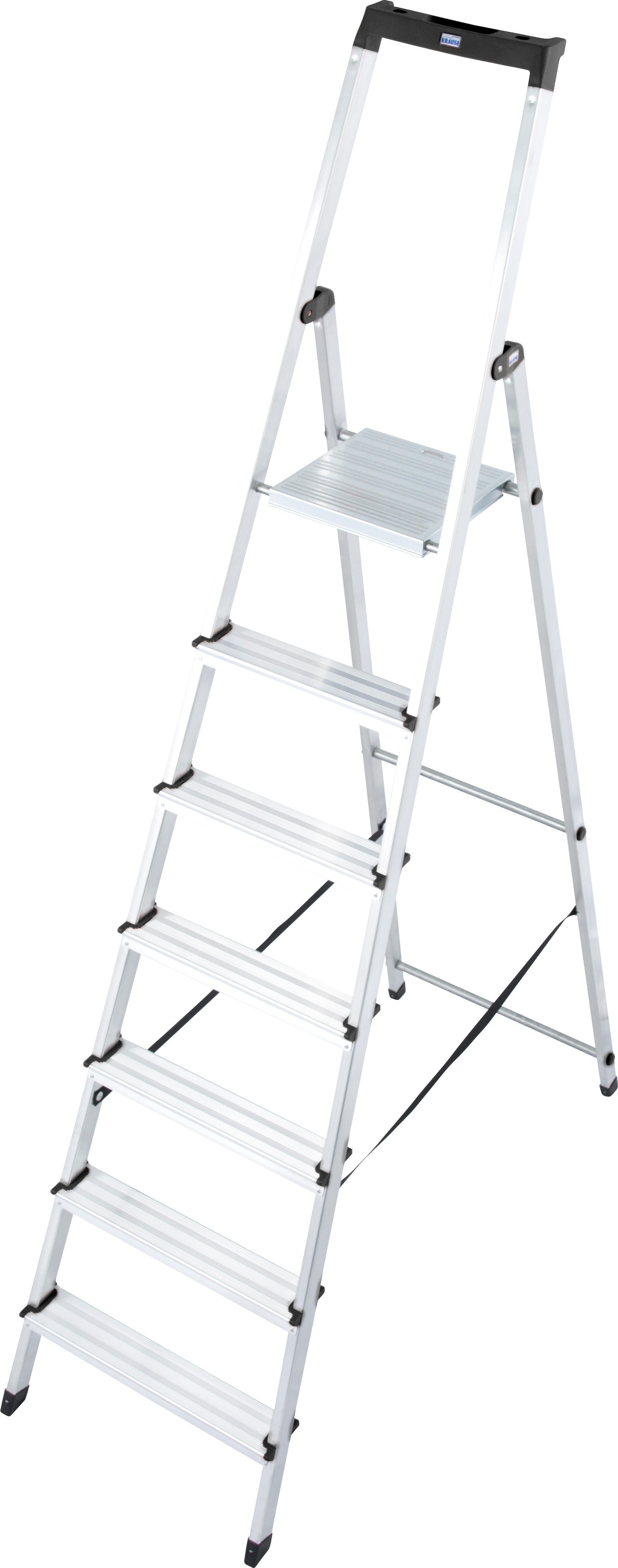 Stehleiter KRAUSE "Solidy", grau (aluminiumfarben), B:52cm H:11cm L:230cm, Aluminium, Leitern, Stehleiter, Aluminium, 1x7 Stufen, Arbeitshöhe ca. 348 cm