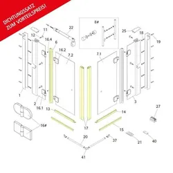 Schulte Dichtungssatz für 6 mm Eckeinstieg, 4-teilig - Duschkabine
