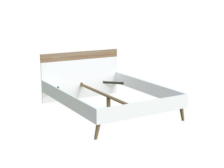 Lit 2 places, blanc, 160x200