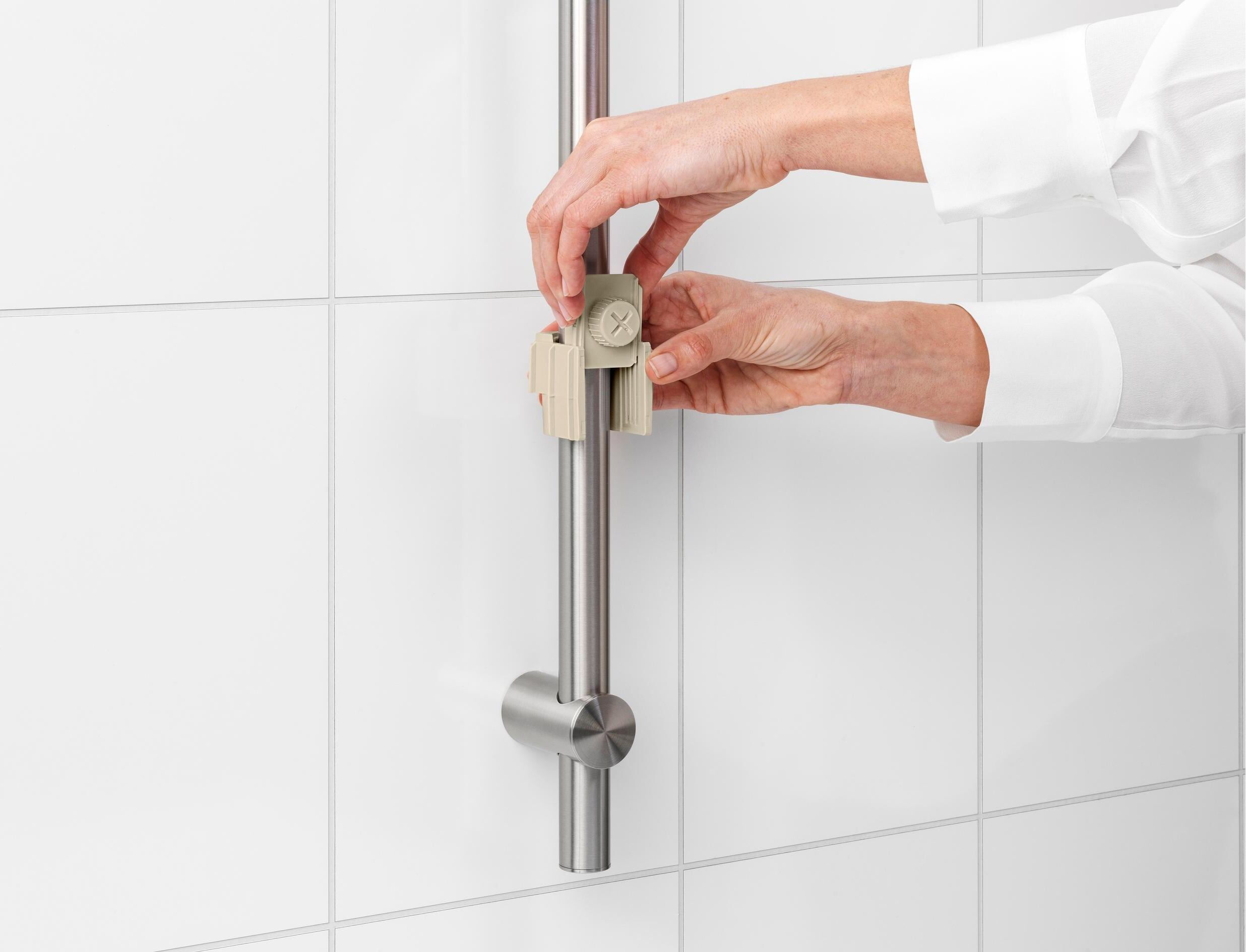 Duschablage BRABANTIA "ReNew Beige", beige (natur), B:24,4cm H:7,5cm, Kunststoff, Regale, Duschablage natur B/H/T: 24,4cm x 7,5cm