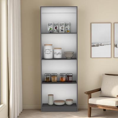 ZWYO HOSIMU "71.1"" 4-Shelf Tall Bookcase with Spacious Tier Shelving, Space-Saving Vertical Design, Durable Construction & Versatile Use"