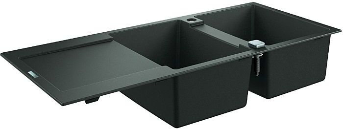 Grohe K500 Komposit-Einbauspüle 31647AT0 1160x500mm, 2 Becken mit Abtropffläche, granit grau