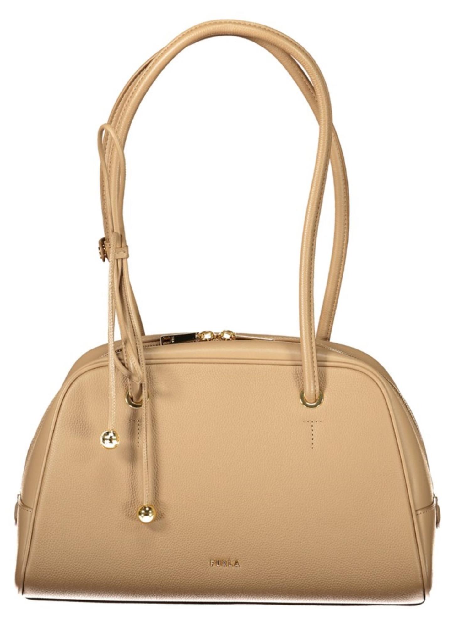 Elegante Damenhandtasche Beige - Praktisch mit 2 Henkeln und Details