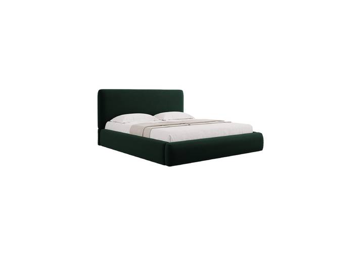 Design Polsterbett „Colonel“, Samt Grün Samt Flaschengrün chosen by Bloomingloft