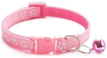 Uplift Essentials Vibrant Patterned Safety Bell Pet Collar pink
