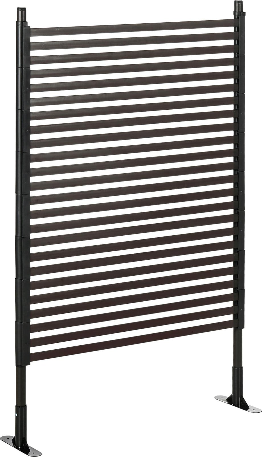 Outsunny Decoratieve Tuinomheining met Voet, Stalen Vijveromheining, 93 x 150 cm