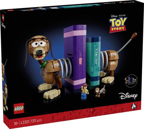 6589987 LEGO DISNEY Pixar Toy Story: Slinky-Buchstützen (43301) süßer Dackel für Erwachsene