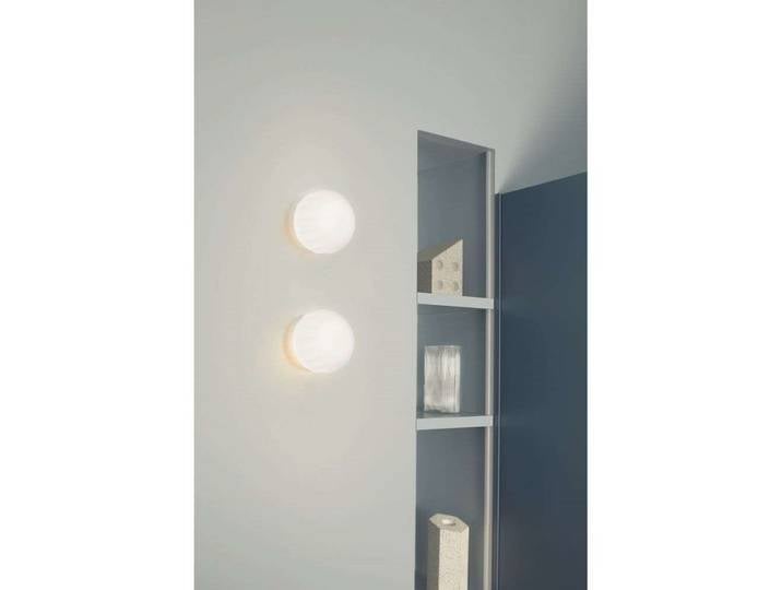 Lita Deckenleuchte/Wandleuchte Ø14 White - Luceplan - Wohnzimmer - Glas