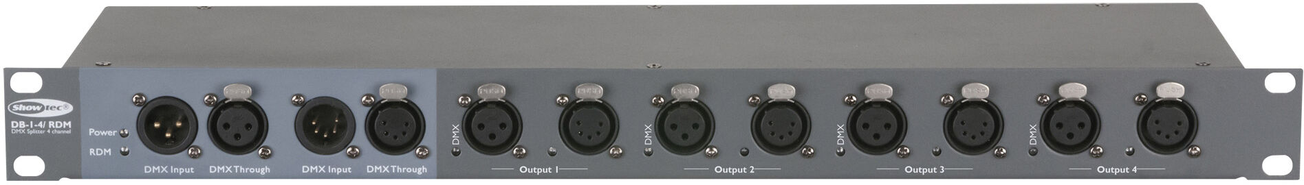 Showtec Db-1-4/rdm 4-Kanal-Dmx-Booster Mit Rdm 3-Poligem Und 5-Poligem Xlr-Anschluss