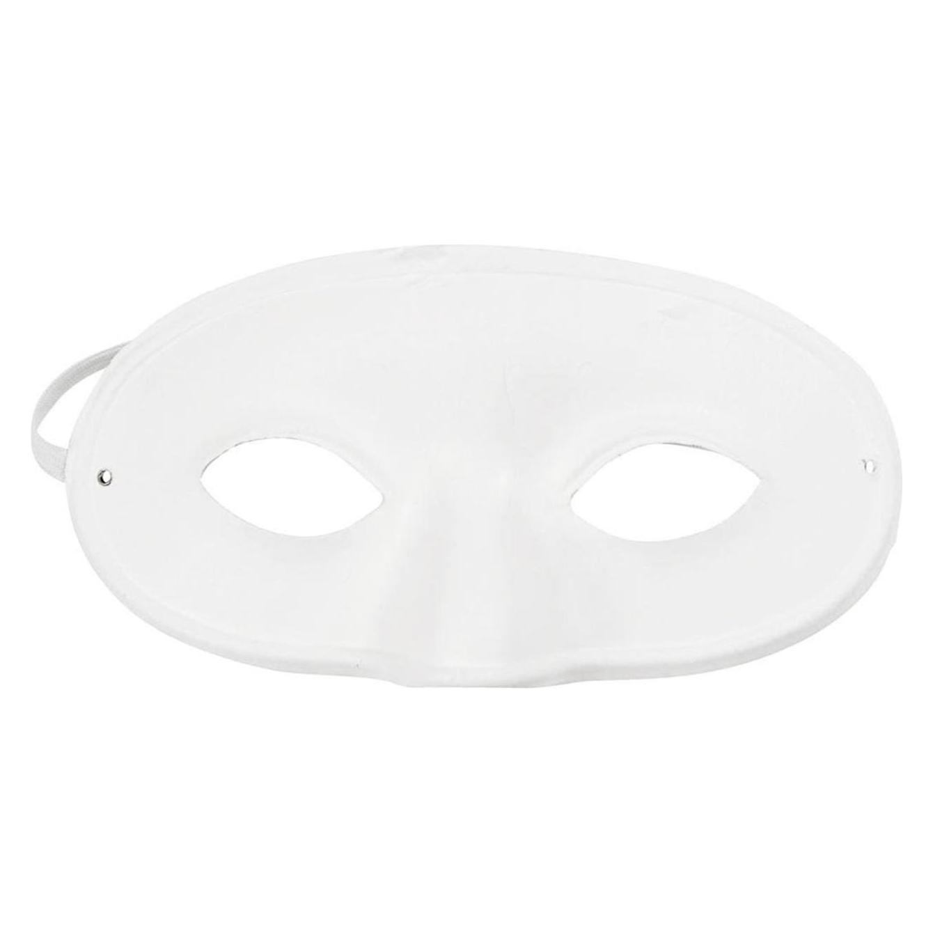 Creativ Company Partyaccessoire Halbmaske Weiss, 10 Stück (10 Stk.) (59255)