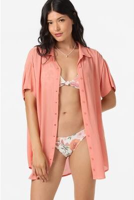 O'Neill s Saltwater Solids Carlee Cover-Up in Melon, Size XS, Viscose