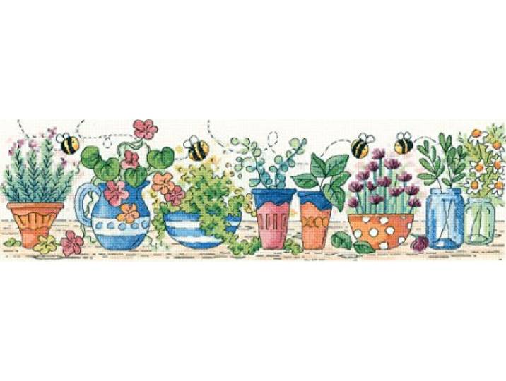 Heritage Crafts Kruissteek Kit - Kruidentuin (Aida)