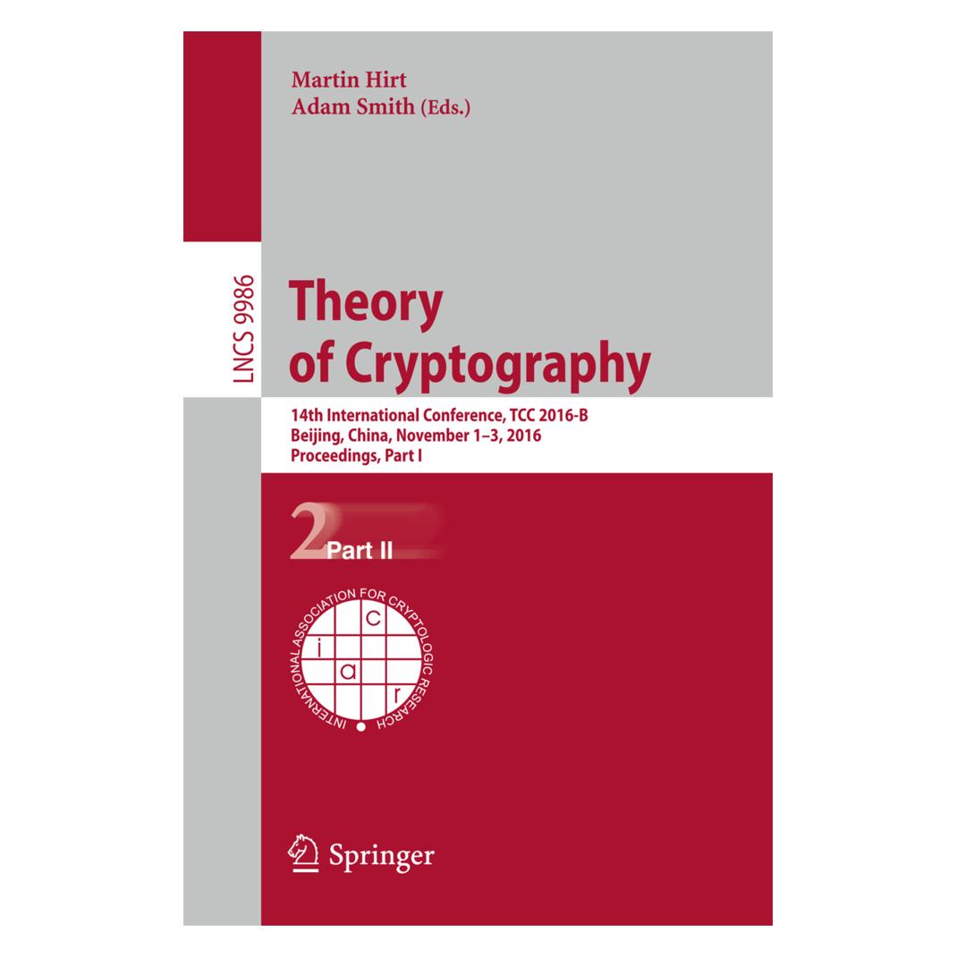 Springer Theory of Cryptography (Englisch, Softcover, Adam Smith, Martin Hirt) (55845784)