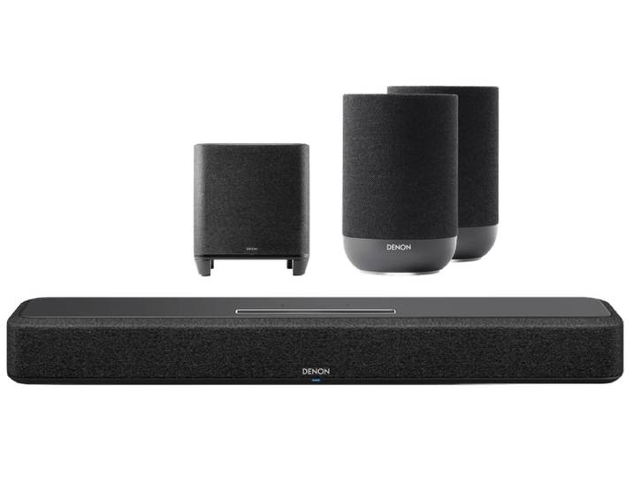 Denon Home Soundbar 550 + Denon Home subwoofer + Denon Home 200 Zwart (2x)
