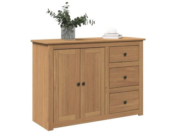 SALE 2026  Armoire/Cabinet à tiroirs Brun - Buffet avec tiroirs Panama 112x40x80cm - bois massif de pin PRO637523833