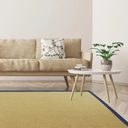 Karat Sisal-Teppich Amazonas   Natur   Bordüre: Jeans / Denim