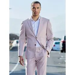 emilio adani Herren Anzug-Sakko slim fit Violett uni - 94
