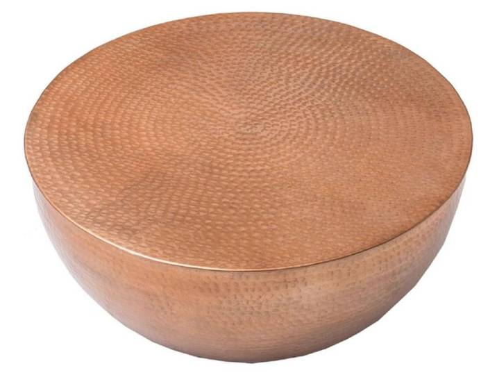 Table basse TRIANE 60 cm en aluminium bronze martelé – Table basse ronde design
