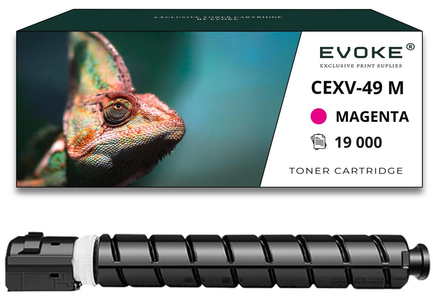 Evoke compatibele tonercartridge voor Canon CEXV-49M, magenta, geschikt voor C3320, C3325i en C3330i