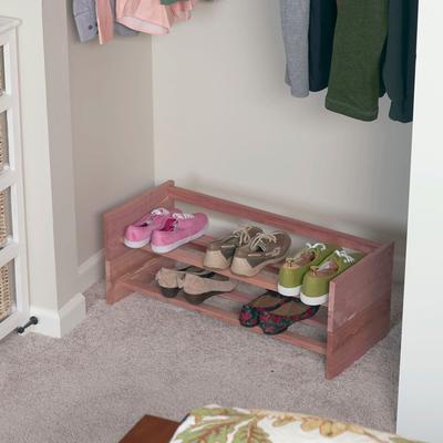 Household Essentials Cedar Fresh Stackable Cedar Shoe Rack