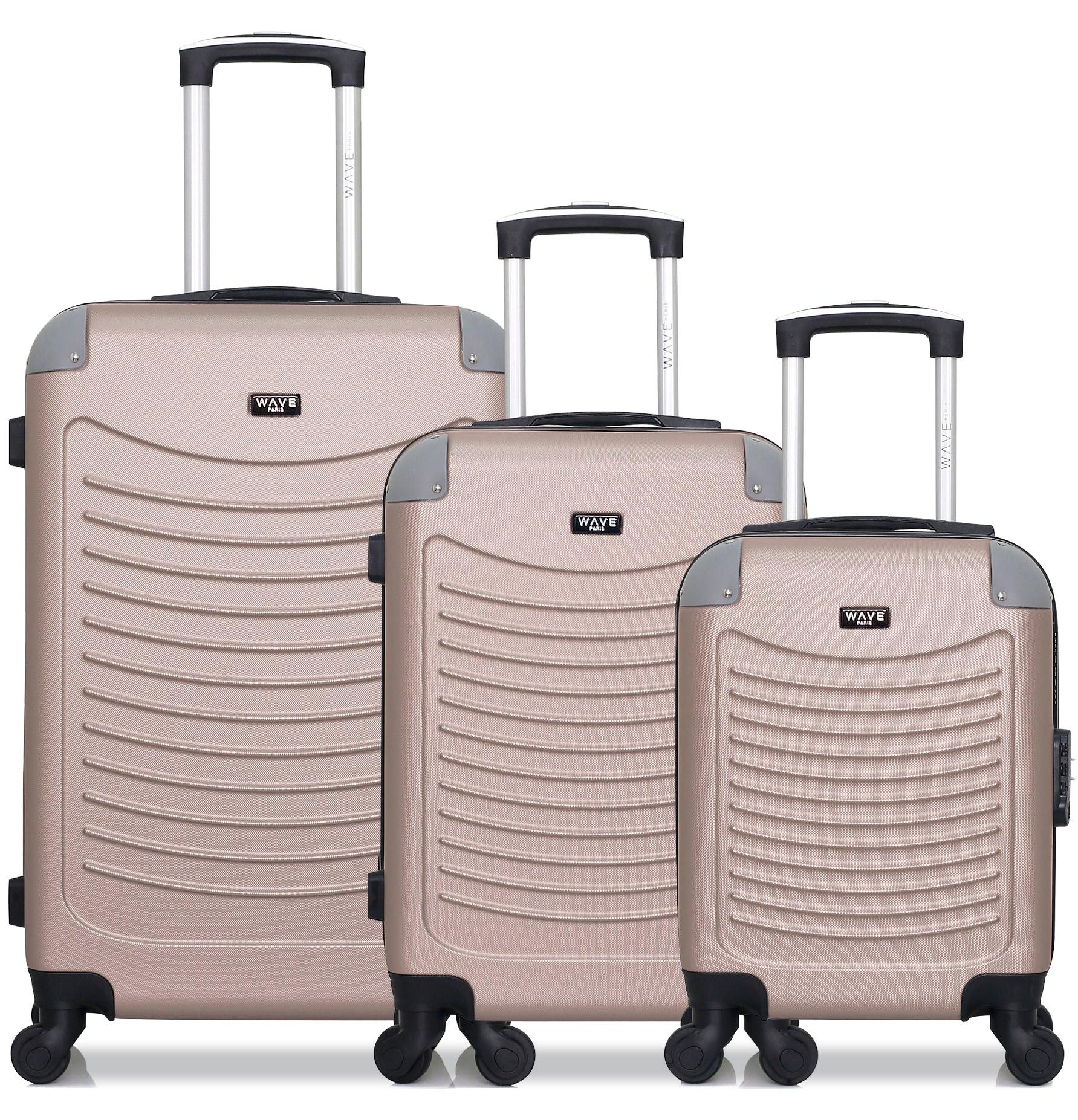 WAVE PARIS - 3er-Set - Wochenendkoffer, Handgepäckkoffer und Handgepäckkoffer XXS CONGO