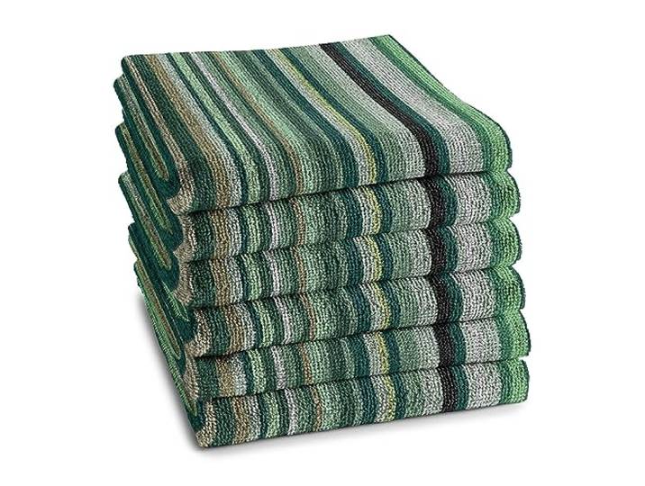 DDDDD, Küchentücher, Over The Rainbow, Küchenhandtücher, Geschirrtücher, Küchen Zubehör, Geschirrtuch, Baumwolle, Grün, 6 Stück