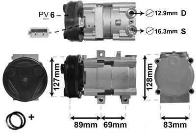 Van Wezel Kompressor, Klimaanlage 1800k322 Für Ford