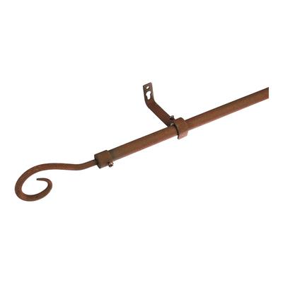 Gardinenstange LIEDECO "Syrakus Ã˜ 16 mm", braun (rost), Ø:16mm, Metall, Gardinenstangen