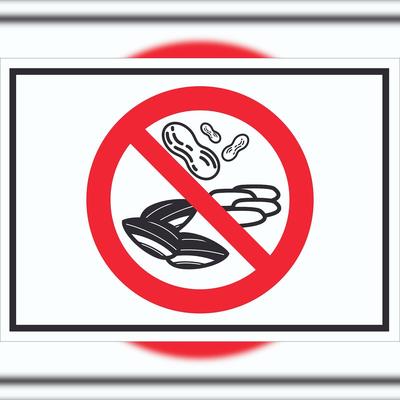 HB-Druck Nüsse und Kerne essen verboten Schild Symbol A0 (841x1189mm)