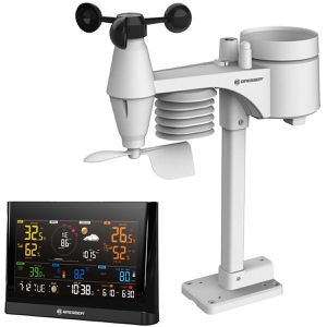 Bresser Wetterstation Comfort Profi 7-in-1 WLAN, Funk, digital, mit Außensensor, Wettervorhersage, Farbdisplay & 10 Messwerten
