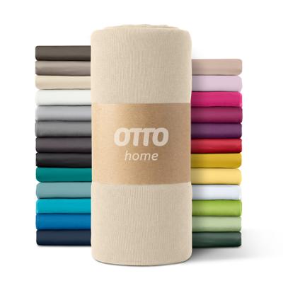 Spannbettlaken OTTO HOME "PAPRIKA Microfaser-Jersey und warme Fleece-Qualität", beige (natur), B:200cm L:200cm, Microfaser-Jersey, Obermaterial: 100% Polyester, Bettlaken, Spannbettlaken, Bettlaken Laken Spannbettuch, schnelltrocknend, Topseller