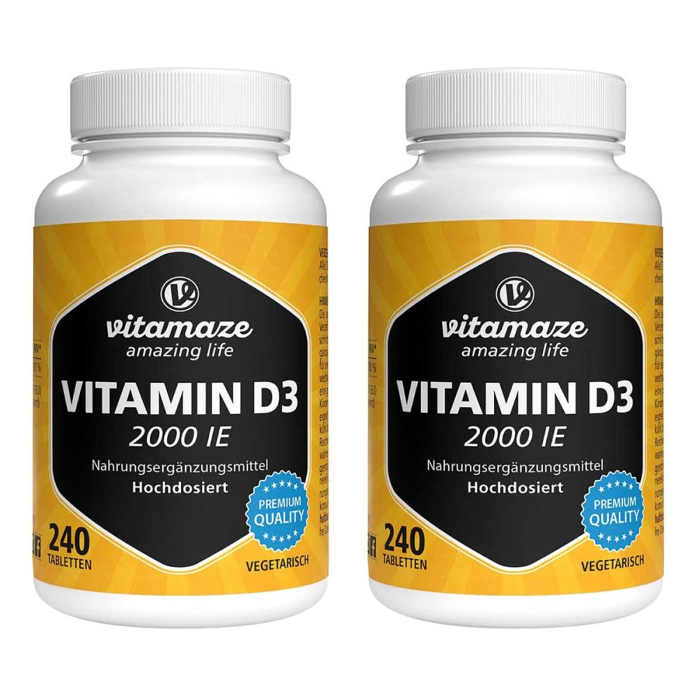Vitamaze GmbH Vitamin D3 2.000 IE Tabletten vegetarisch 08104648
