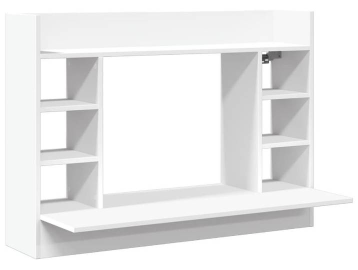 vidaXL Bureau mural blanc 105x48x75 cm bois composite
