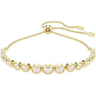 Armkette SWAROVSKI "Schmuck Geschenk IMBER Armband", gelb (gelbgoldfarben, goldfarben, goldfarben), Armbänder, Damen, Metall, Armkette, mit Swarovski Kristall