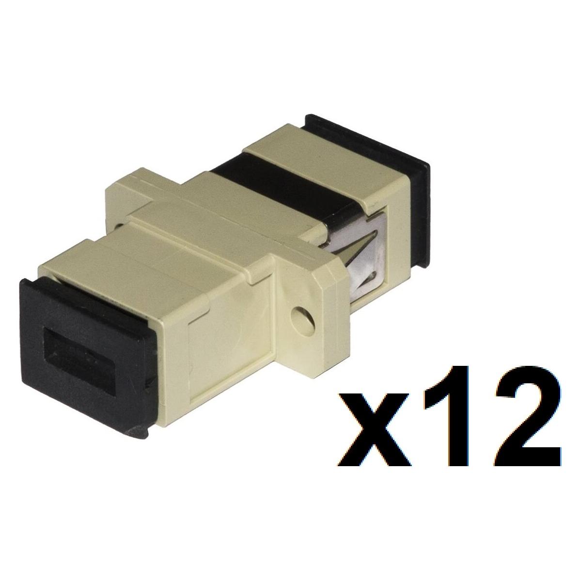 Link Packung mit 12 SC-SC-Glasfaseradaptern (Netzwerk Zubehör) (LKSCS212)