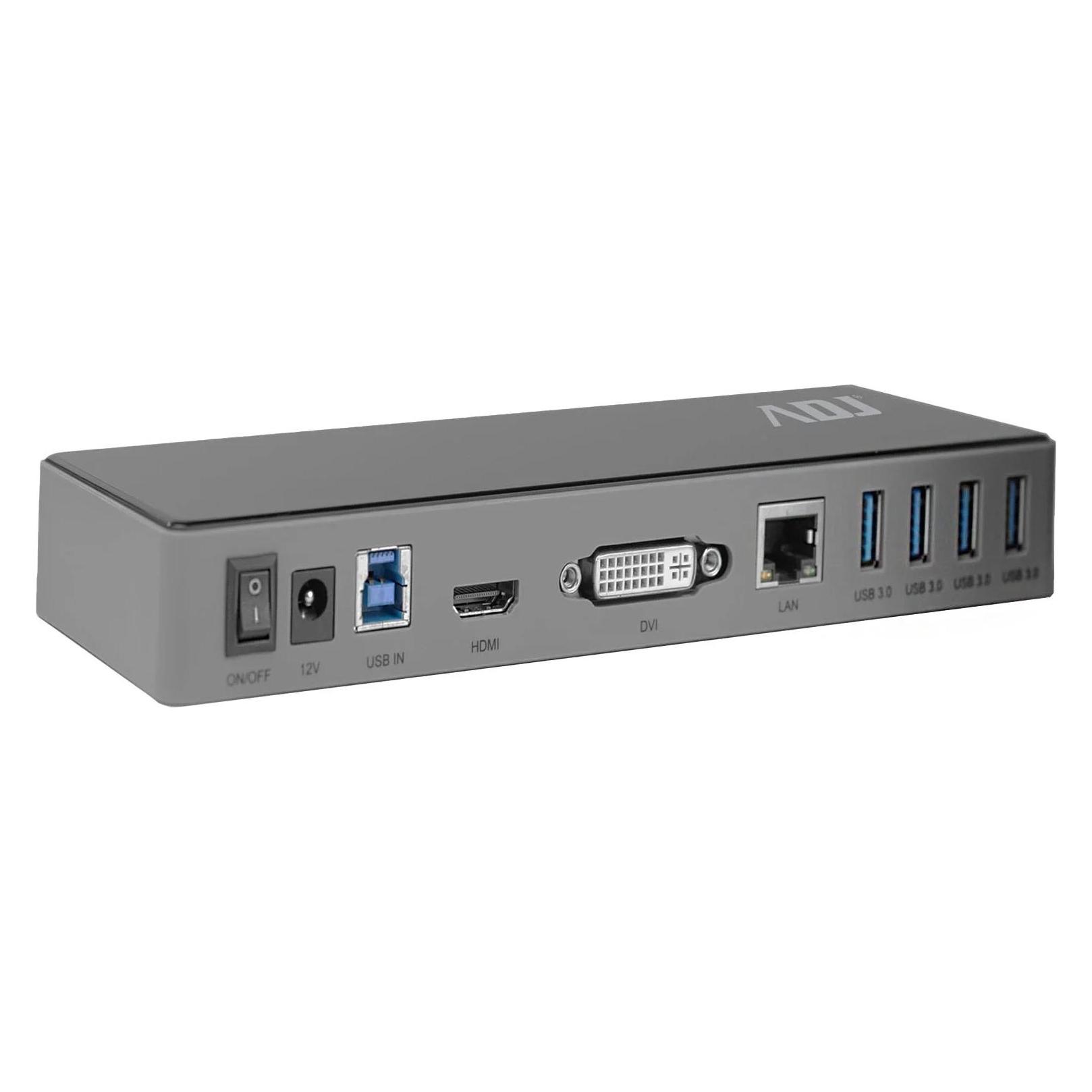 ADJ DOCKING STATION 13IN1 USB3.0 XENA HDMI+DVI+LAN+6*USB+3.5MM AUDIOVIDEO (USB-A, 13 Ports) (143-00026)