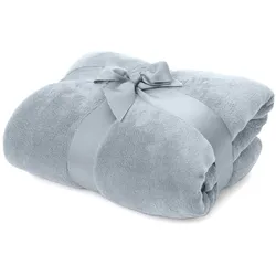 Lumaland Kuscheldecke - 150x200 cm - Sofadecke & Tagesdecke - Hellblau
