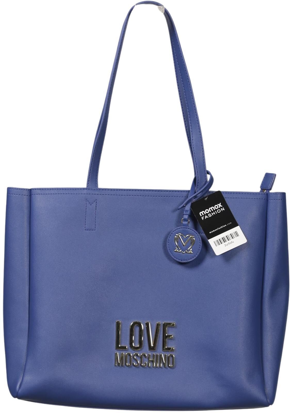 Love Moschino Damen Handtasche gross, Blau, Kunstleder - Second Hand