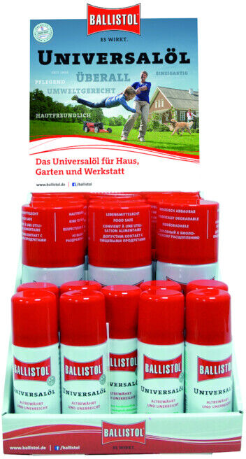 BALLISTOL Spray d'huile universelle 9x200 ml + 9x50 ml en présentoir (21840)