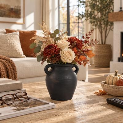 Sagebrook Home Textured Amphora Tall Vase for Living Room Tabletop Display