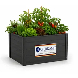 Proregal HAFERKAMP Hochbeet HARZ aus Holz mit Schutzfolie HxBxT 100x65x66 cm Außenbereich Anthrazit Holz Hochbeet zum Bepflanzen von Gemüse & Kräuter