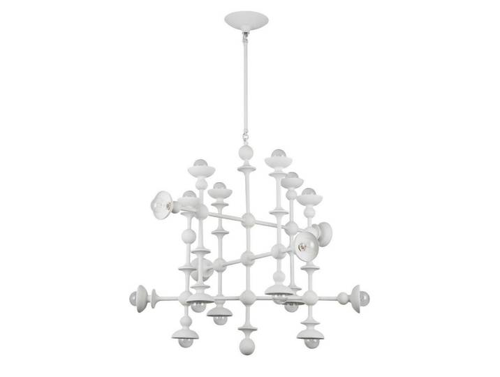 Elstead Lighting Kronleuchter Alora, Weiß, Metall, 74.9 cm, höhenverstellbar, Lampen & Leuchten, Innenbeleuchtung, Hängeleuchten, Kronleuchter