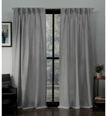 ATI Home Loha Light Filtering Pinch Pleat Curtain Panel Pair