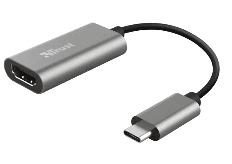 Adaptador USB-C a HDMI - Trust Dalyx HDMI, Multifunción, Para PC, MacBook