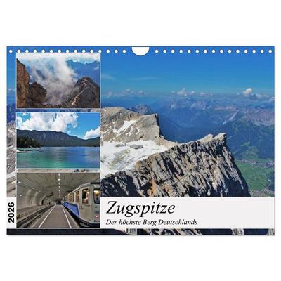 Zugspitze - Der höchste Berg Deutschlands (Wandkalender 2026 DIN A4 quer), CALVENDO Monatskalender