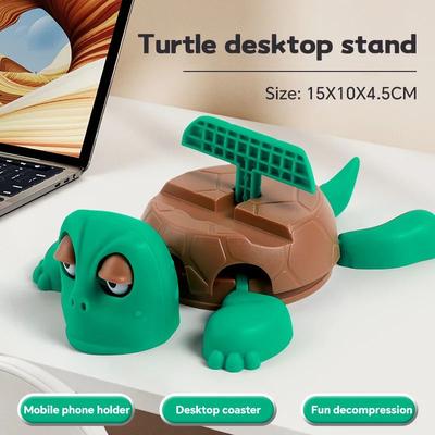 Inspired Living 3D Printed Turtle Coaster Cup Holder Funny Table Decor Drink Mat new Green