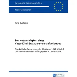 Zur Notwendigkeit eines Vater-Kind-Erwachsenenstrafvollzuges, Fachbücher von Jana Kudlacek