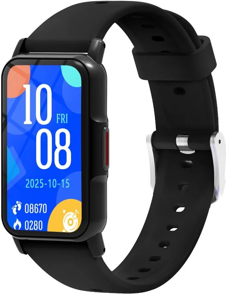INF Multifunktionale Smartwatch mit Gesundheitsüberwachung und Bluetooth-Musiksteuerung Schwarz